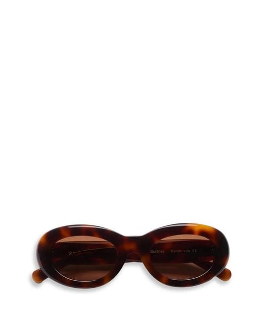 Sun Buddies Brown Courtney Oval-Frame Sunglasses