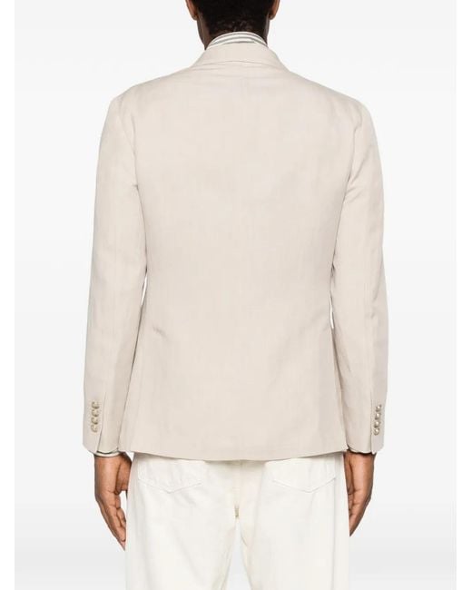 Eleventy White Double-Breasted Jacket for men