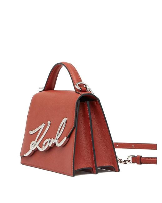 Karl Lagerfeld Tas Met Logoplakkaat in het Red