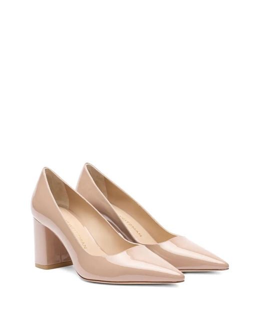 Stuart Weitzman Pink Power Block Pointed Pumps