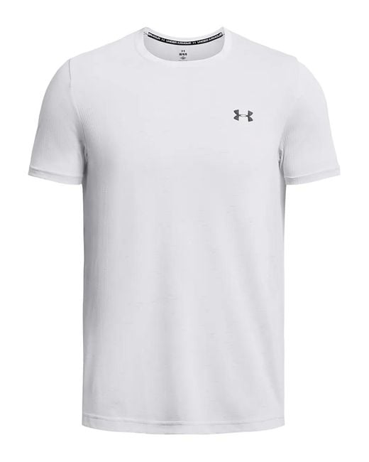 Under Armour White Ua Vanish Seamless T-Shirt for men