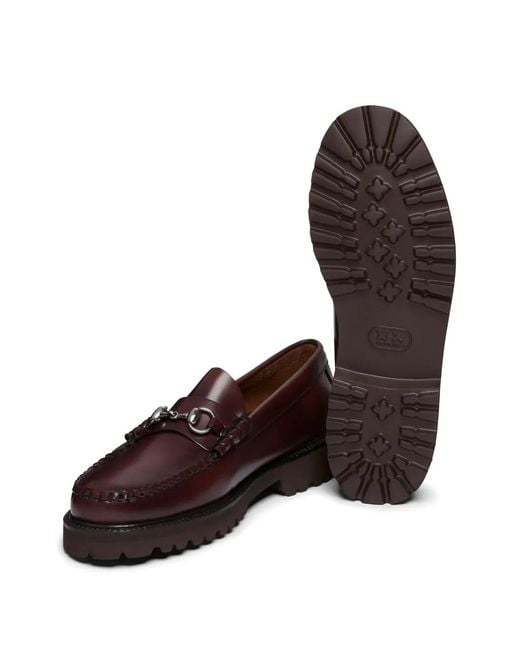 G.H.BASS White Weejuns 90S Lincoln Horsebit Loafers for men