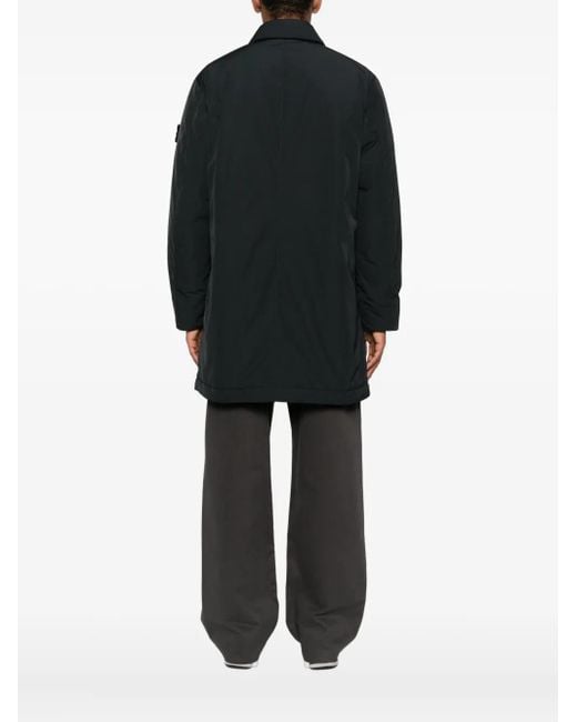Cappotto Con Tasche Applicate di Stone Island in Black da Uomo