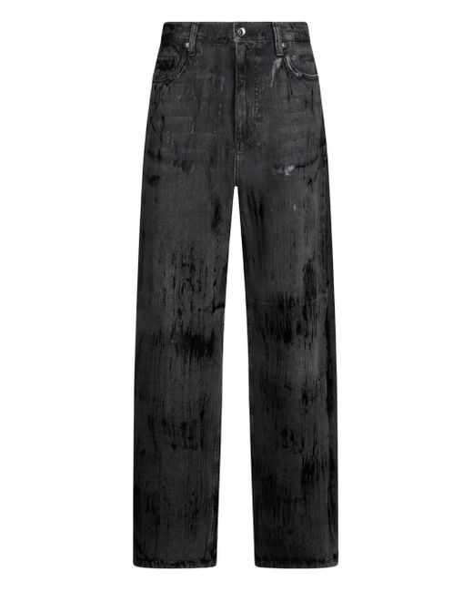 Liu Jo Black Coated Flared Jeans