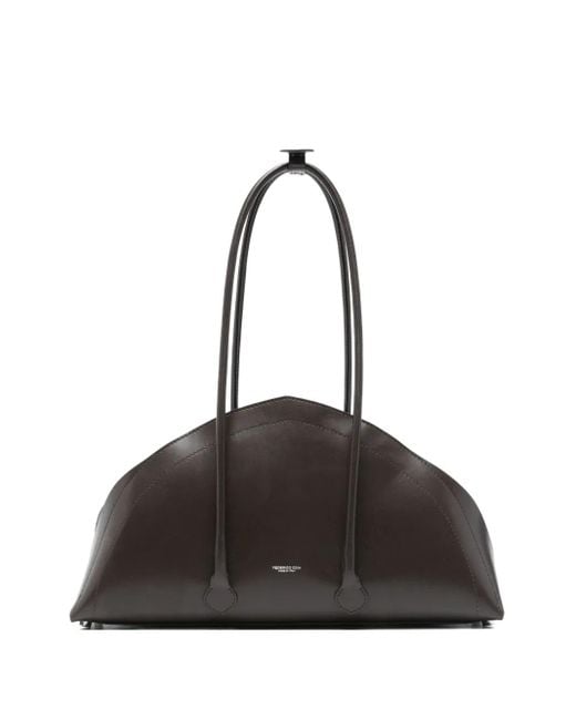 FEDERICO CINA Black Abgerundete Schultertasche