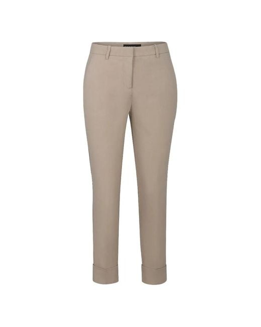 Cambio Gray Krystal Turn-Up Trousers
