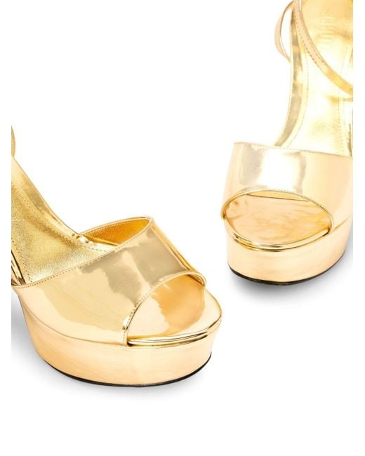 SCHUTZ SHOES Metallic Leather Sandals