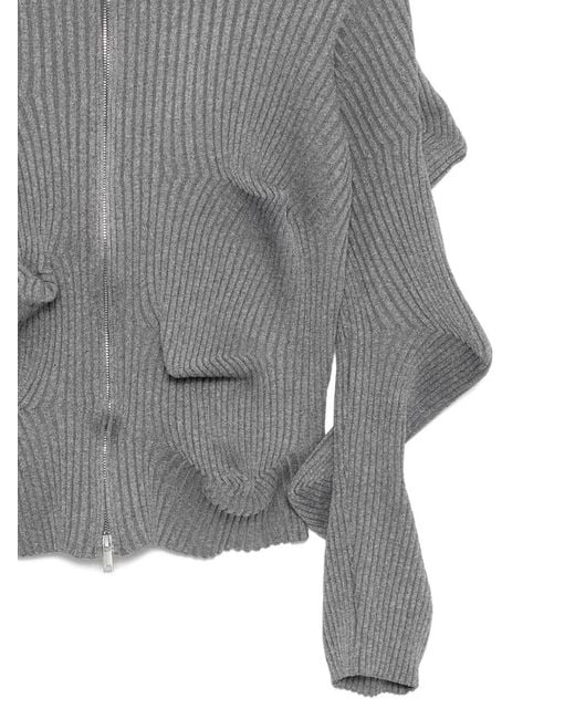 JNBY Gray Mid-Length Hooded Jacket