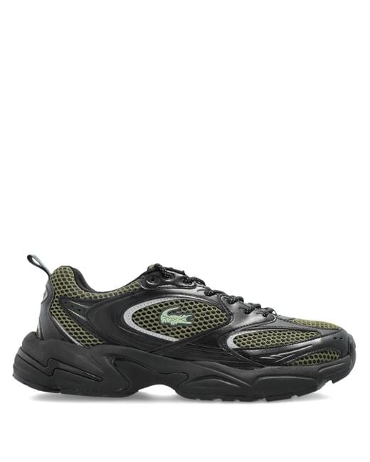 Zapatillas con paneles de malla Lacoste de color Black