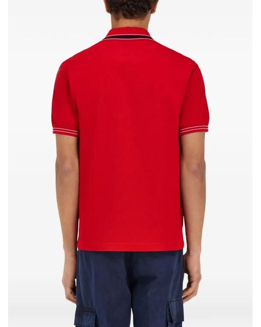 Ferragamo Red Short-Sleeve Polo Shirt for men