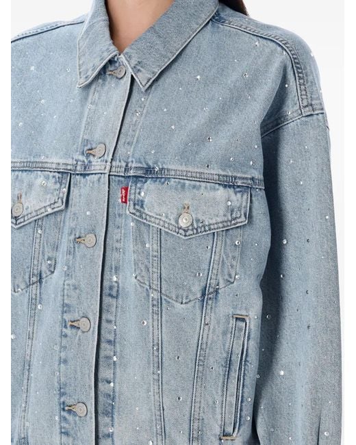 Levi's Blue 90's Trucker Crystal