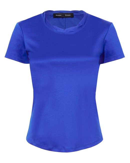 Proenza Schouler Blue Maren T-Shirt aus Bio-Baumwolle