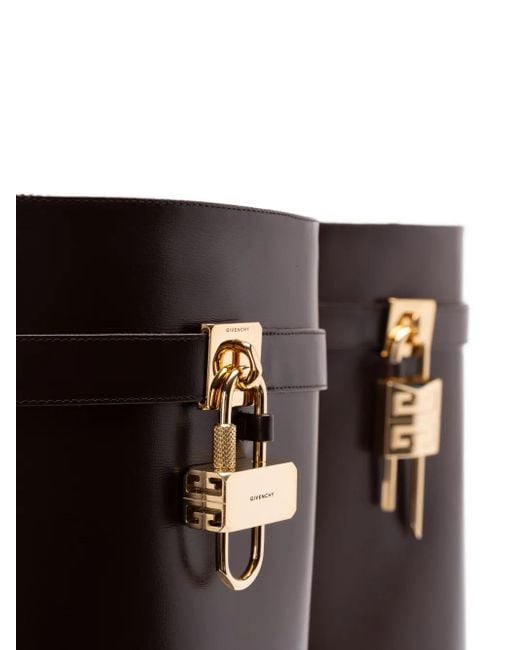 Givenchy Brown Shark Lock Boot