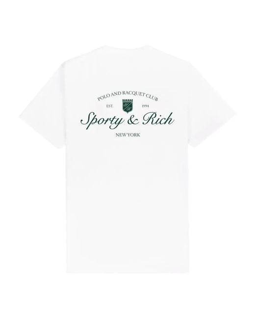 Sporty & Rich White Graphic T-Shirt