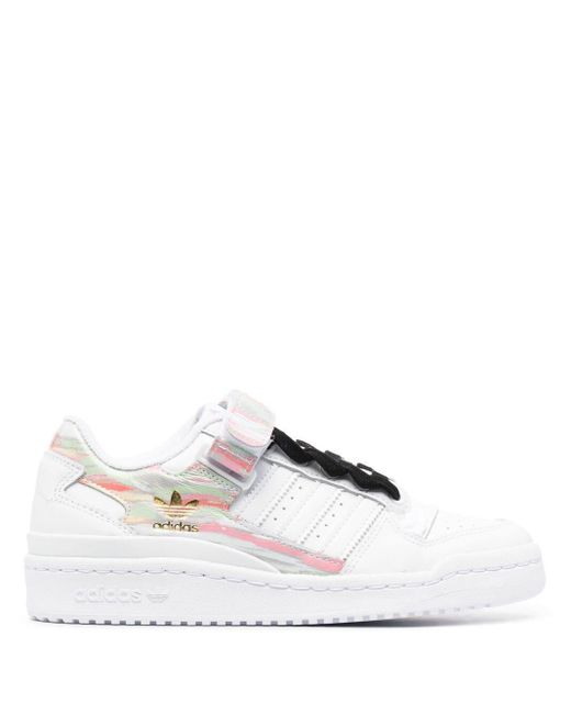 adidas Leer Forum Leren Sneakers in het Wit - Lyst