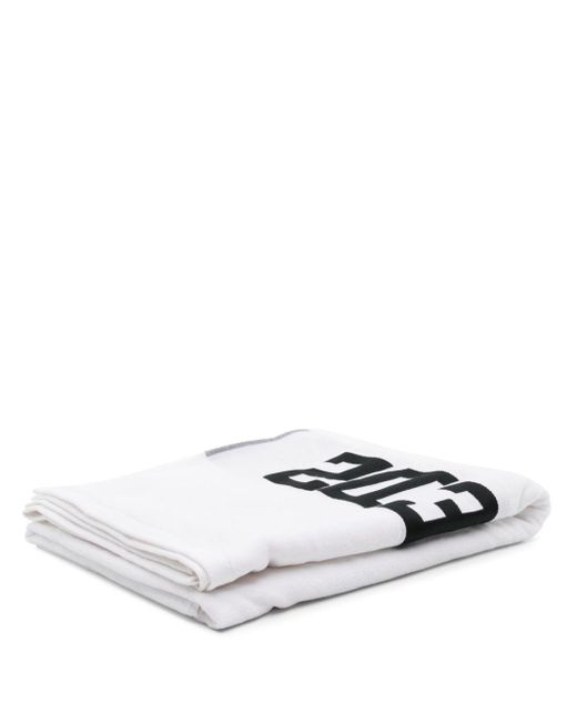 DSquared² White Logo-jacquard Cotton Beach Towel