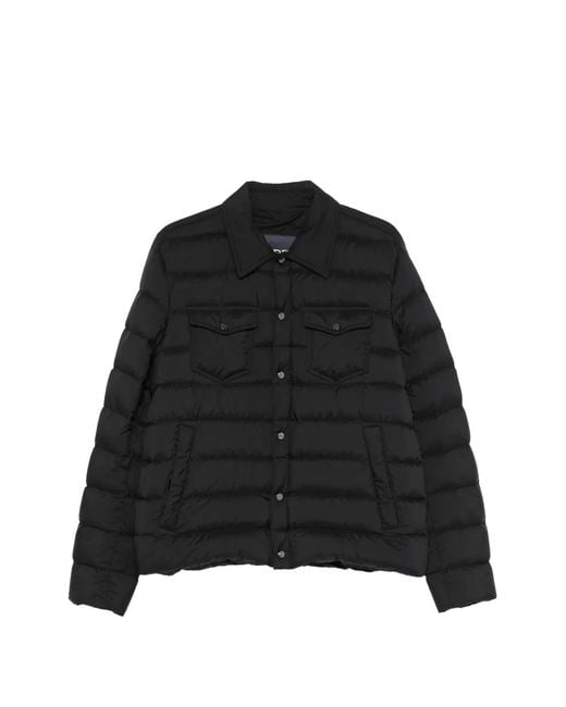 Herno Black Quilted Padded Jacket for men