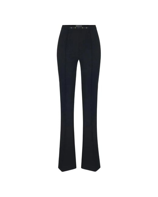 Elisabetta Franchi Blue Pantalon En Crêpe Stretch Double Couche