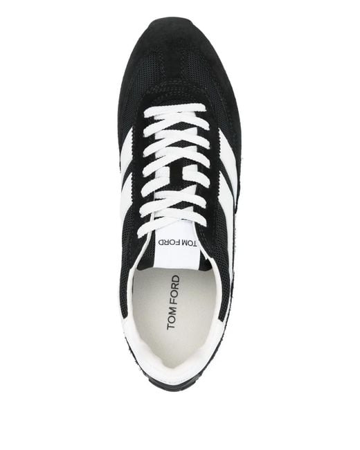 Tom Ford Black Mick Suede Sneakers for men