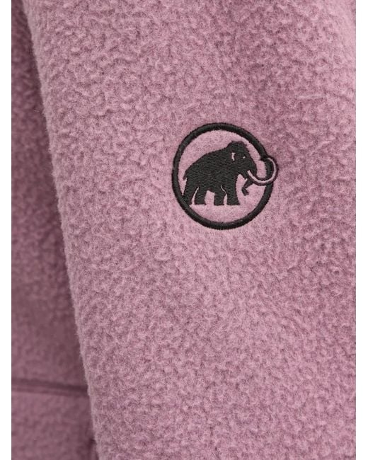 Mammut Purple Logo-Embroidered Fleece Sweatshirt