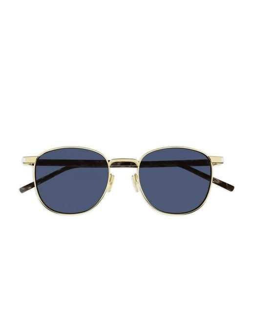 Saint Laurent Blue Round-Frame Sunglasses