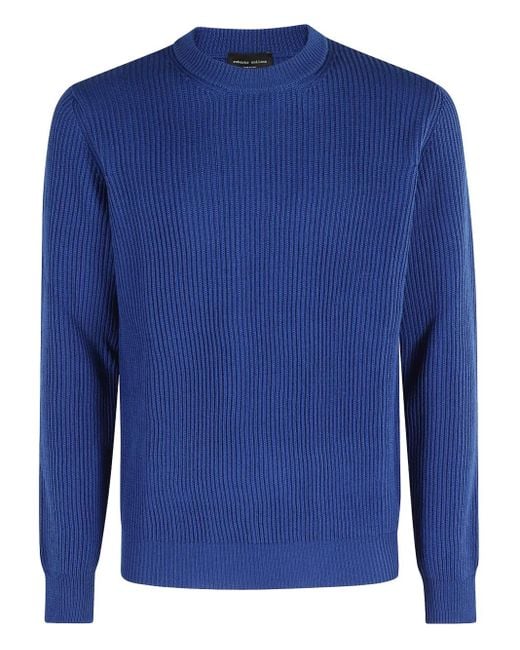 Pull À Design Côtelé Roberto Collina pour homme en coloris Blue
