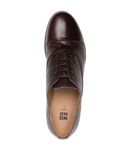 Moma Brown Grained-leather Oxford Shoes for men