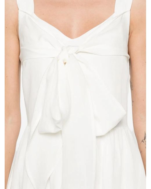 Liu Jo White Bow Ruffle Tiered Day Dress