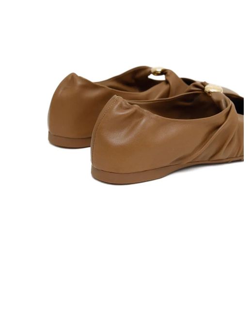 Loewe Brown Pebble Soft Leather Ballets