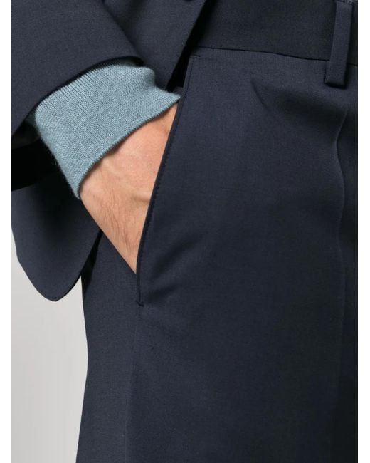 Boss Blue Low-Rise Tailored Trousers for men