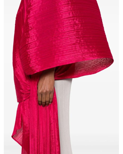 Pleats Please Issey Miyake Red Plissé Top