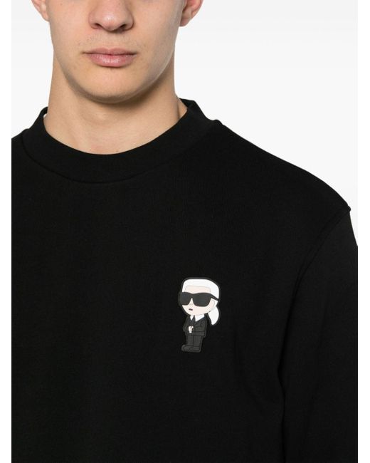 Karl Lagerfeld Black Ikonik Karl-motif Sweatshirt for men