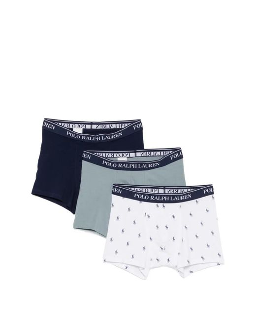 Polo Ralph Lauren Blue Logo-Waistband Three-Pack Boxers (Set Of 3) for men