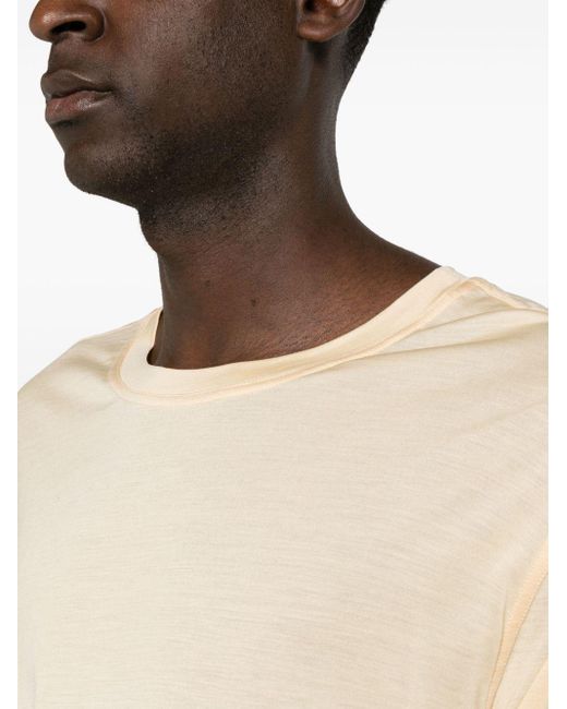 Lemaire Natural Round-neck Silk T-shirt for men