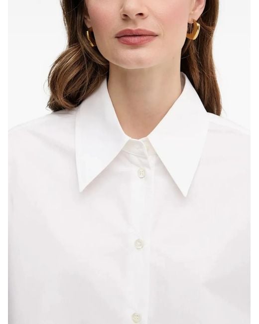Emporio Armani White Button-Cuff Shirt