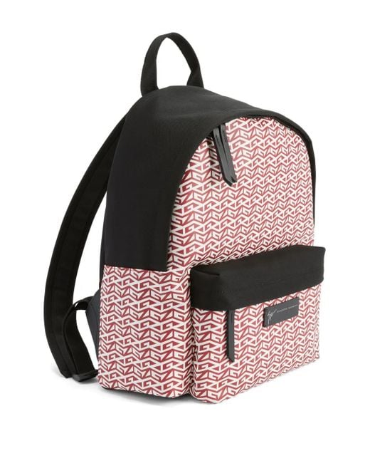 Giuseppe Zanotti Red Bud Monogram Backpack for men
