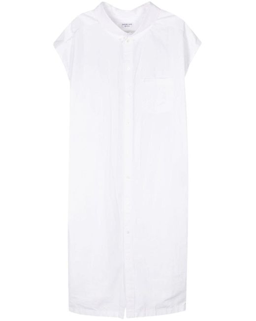 Robe-chemise à logo brodé Balenciaga en coloris White