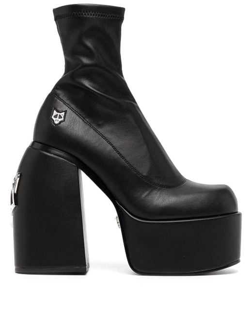 Naked Wolfe Black Sugar 150 Platform Ankle Boots