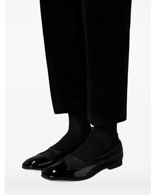 Thom Browne Black Soft Patent Calf Suede Opera Ballerina for men