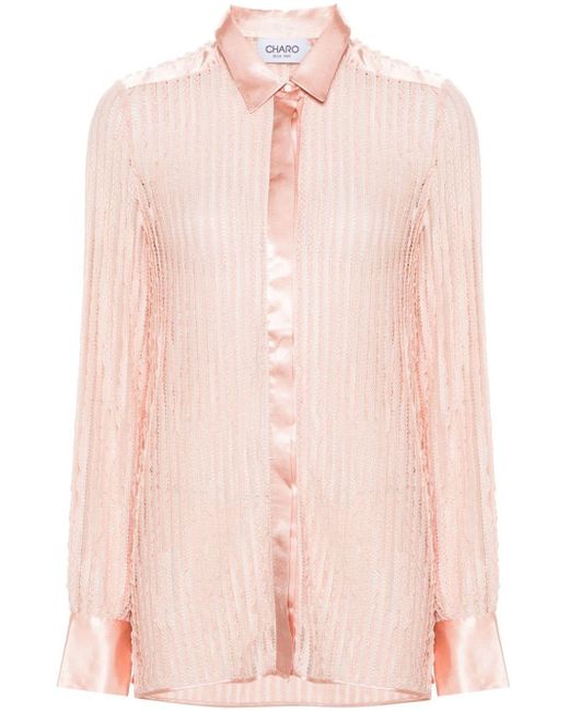 Charo Ruiz Pink Archty Lace Shirt