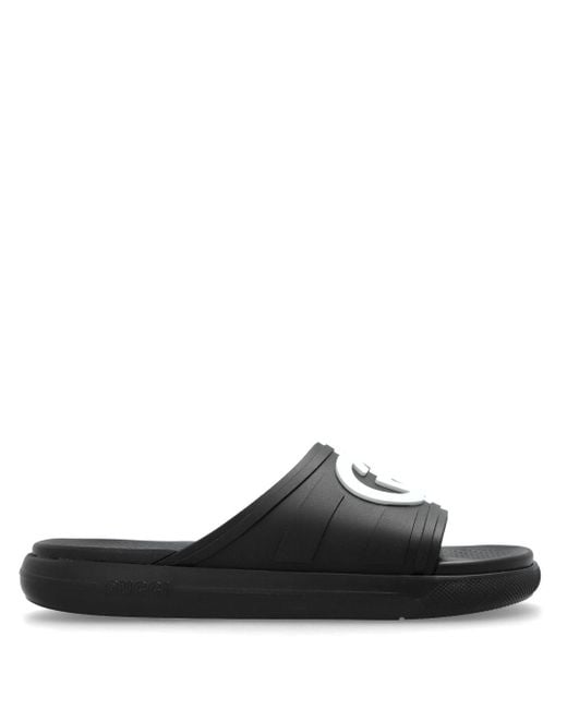 Gucci Slippers Met Logoprint in het Zwart voor heren | Lyst NL
