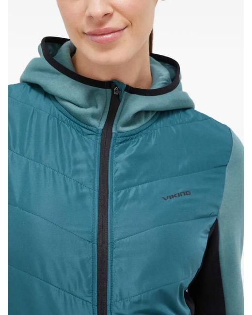 Viking Blue Quilted Hooded Jacket