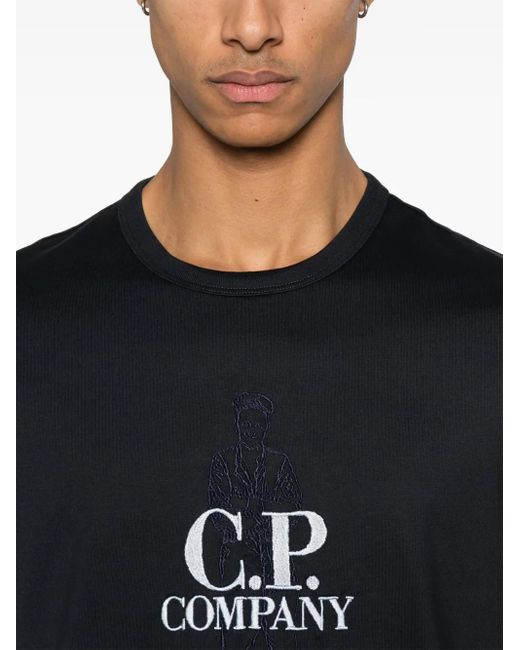C P Company Black British Sailor T-Shirt for men