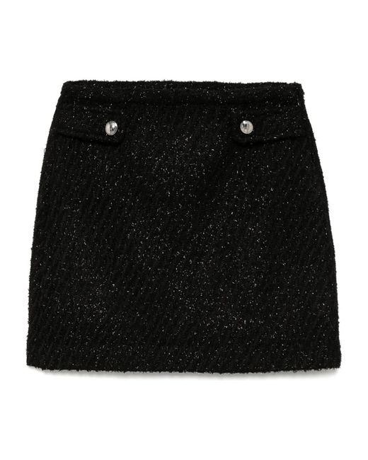 Michael Kors Black Minirock Aus Tweed