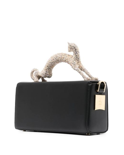 Lanvin Black Rhinestone-Embellished Tote Bag