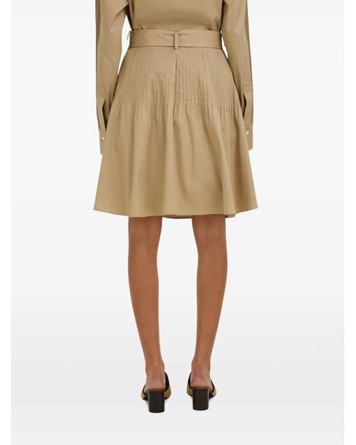 Ferragamo Natural Skirt With Micro Detail