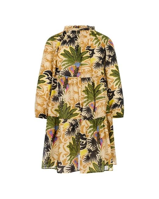 Anjuna Metallic Clara Embroidered-Silk Kaftan Beach Dress