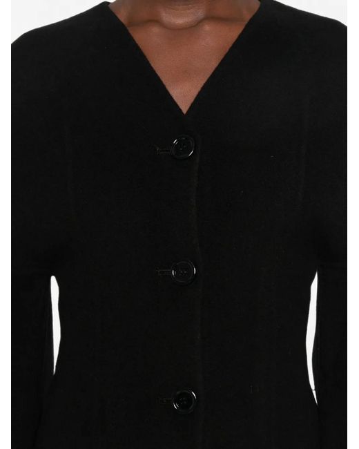 Séfr Black Shaped Button-Up Cardigan