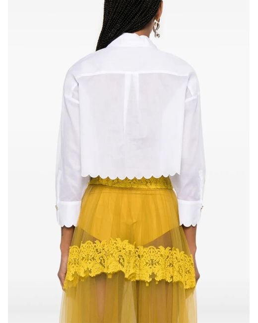 Elisabetta Franchi ロゴ シャツ White