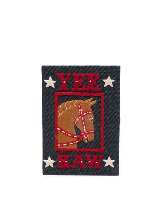 Olympia Le-Tan Red Horse-Appliqué Mini Bag